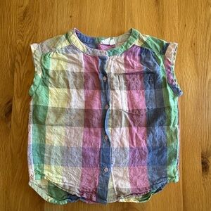 GAP Multicolor Plaid Button Down Shirt